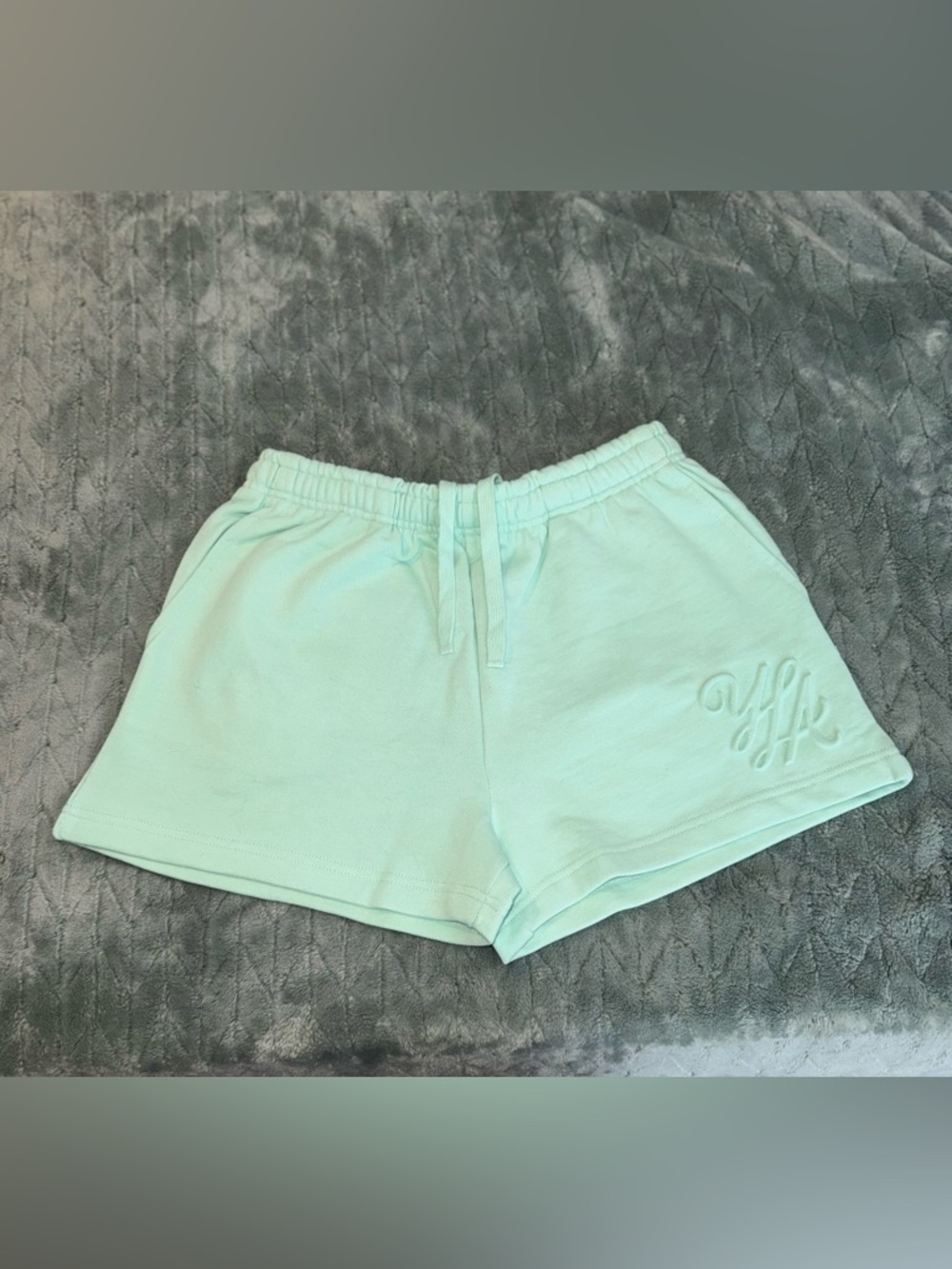NWT YoungLA W1082 EMBLEM EMBOSSED SHORTS
